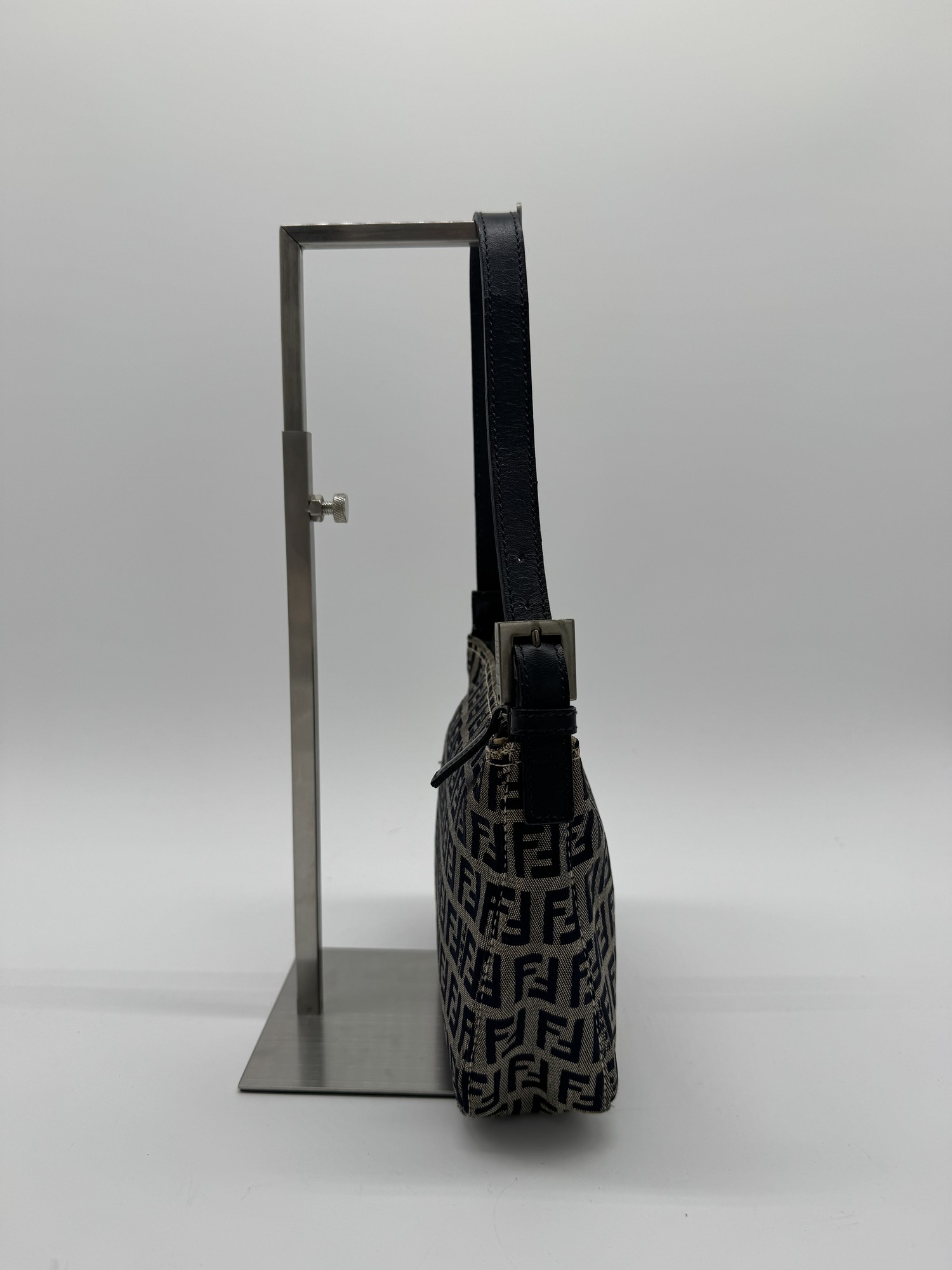 Fendi Zucca Navy Shoulder Bag