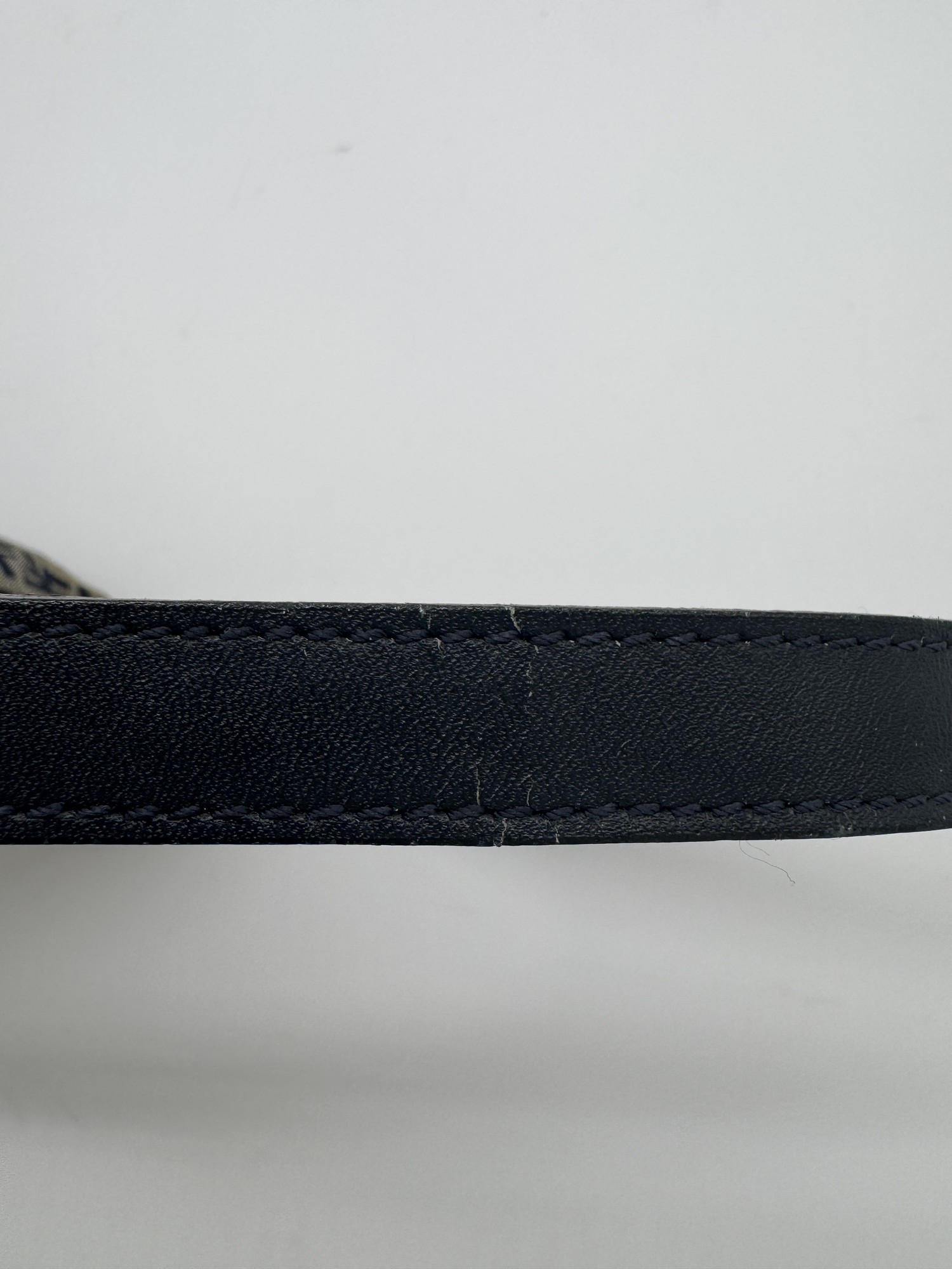 Fendi Zucca Navy Shoulder Bag