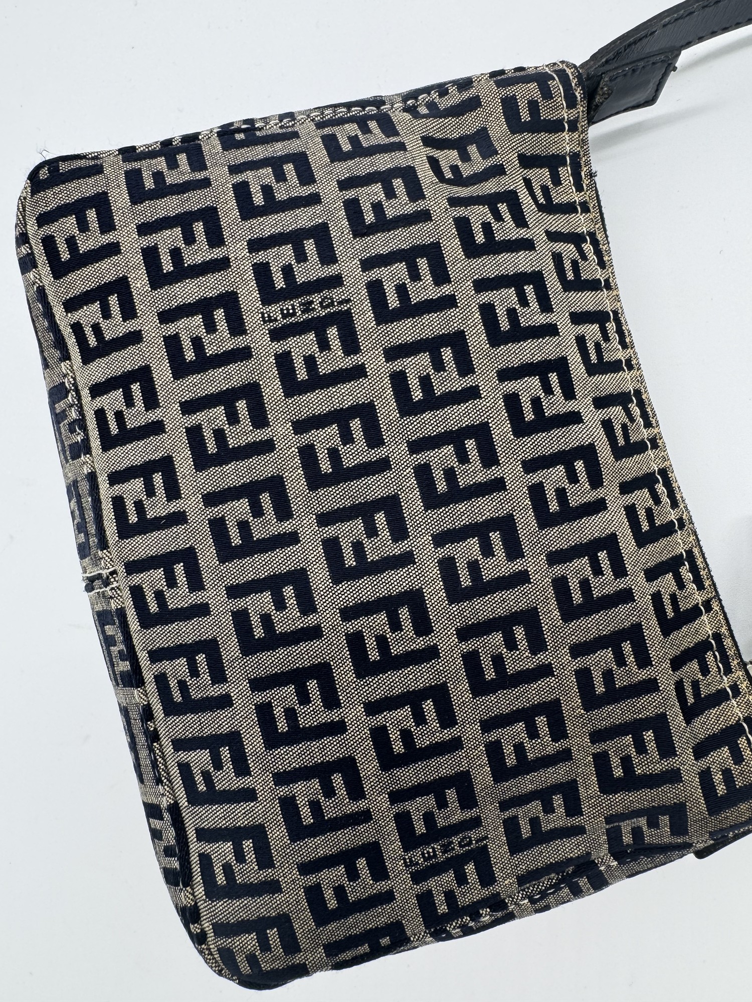 Fendi Zucca Navy Shoulder Bag