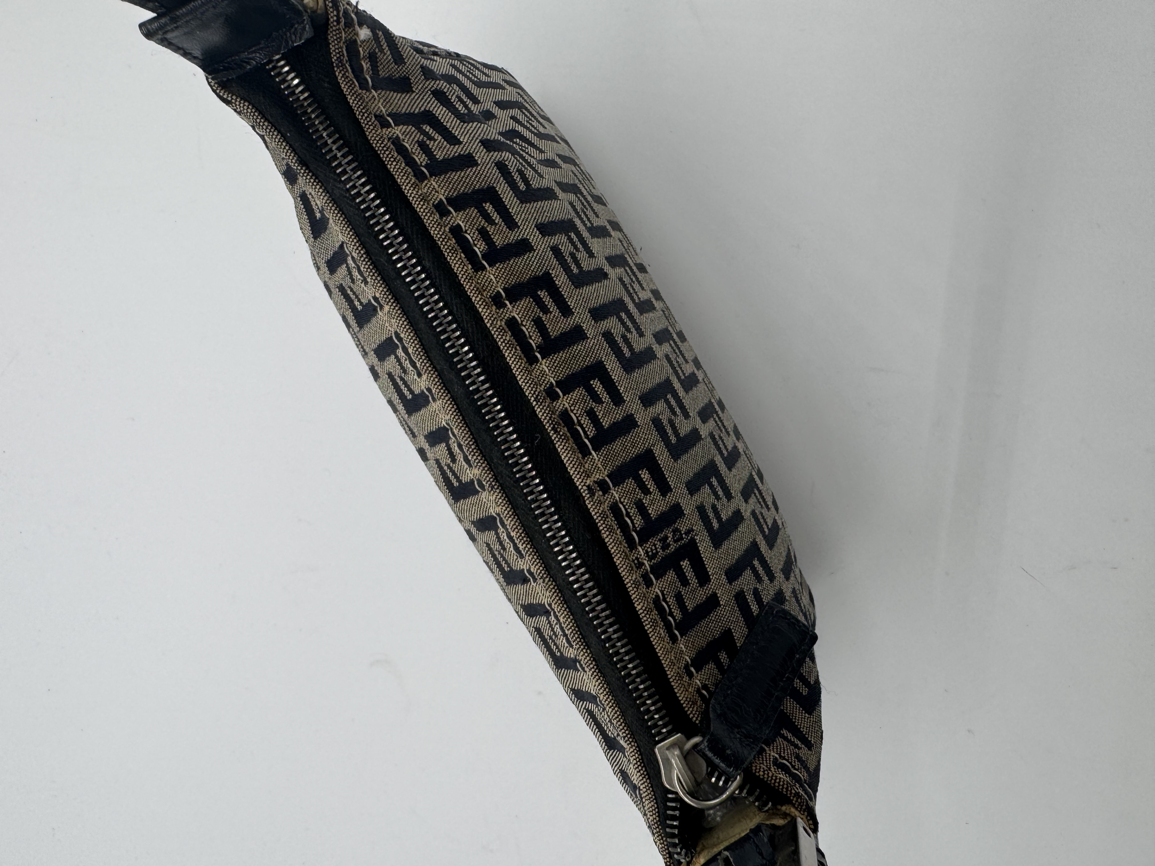 Fendi Zucca Navy Shoulder Bag