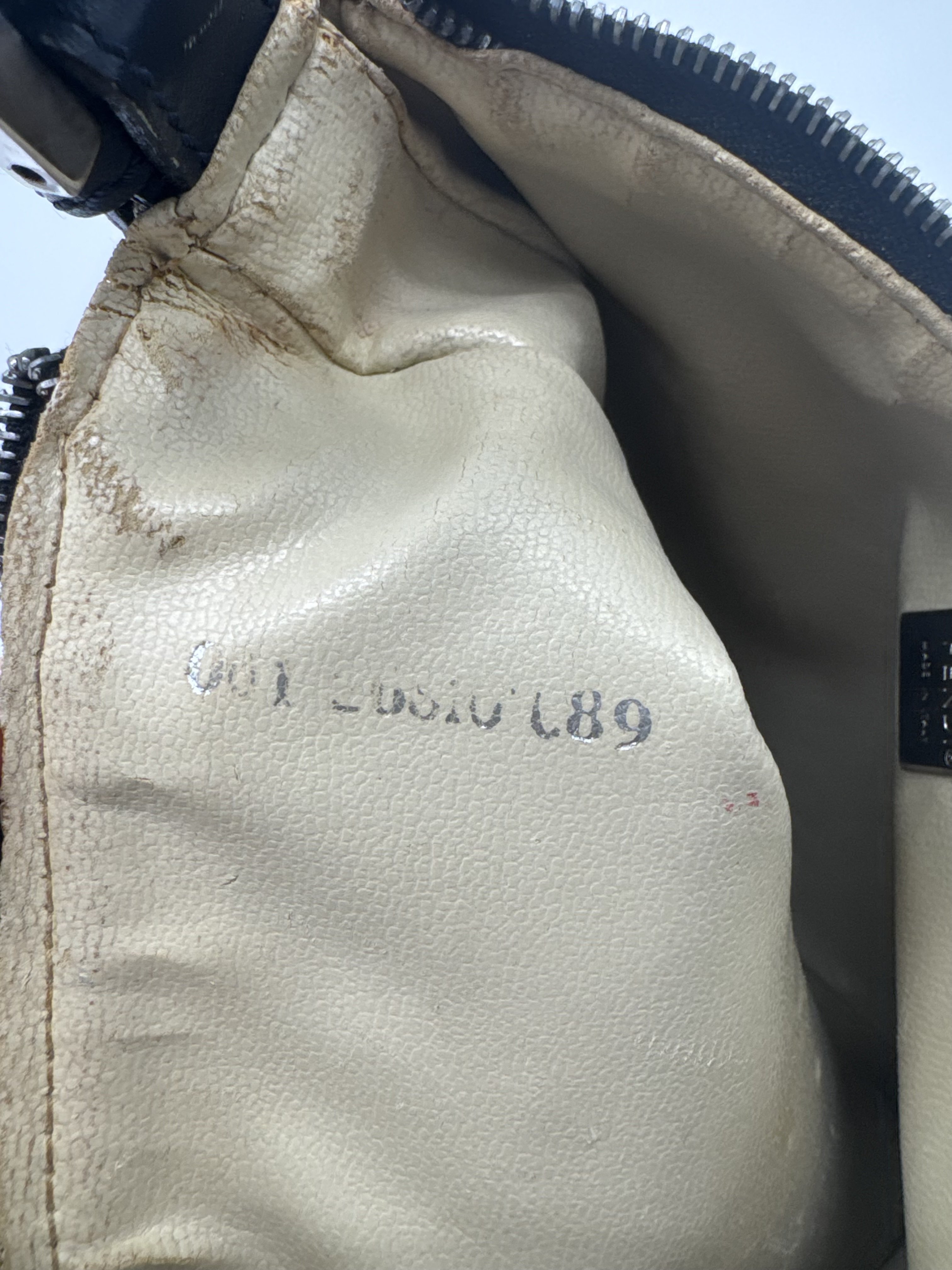 Fendi Zucca Navy Shoulder Bag