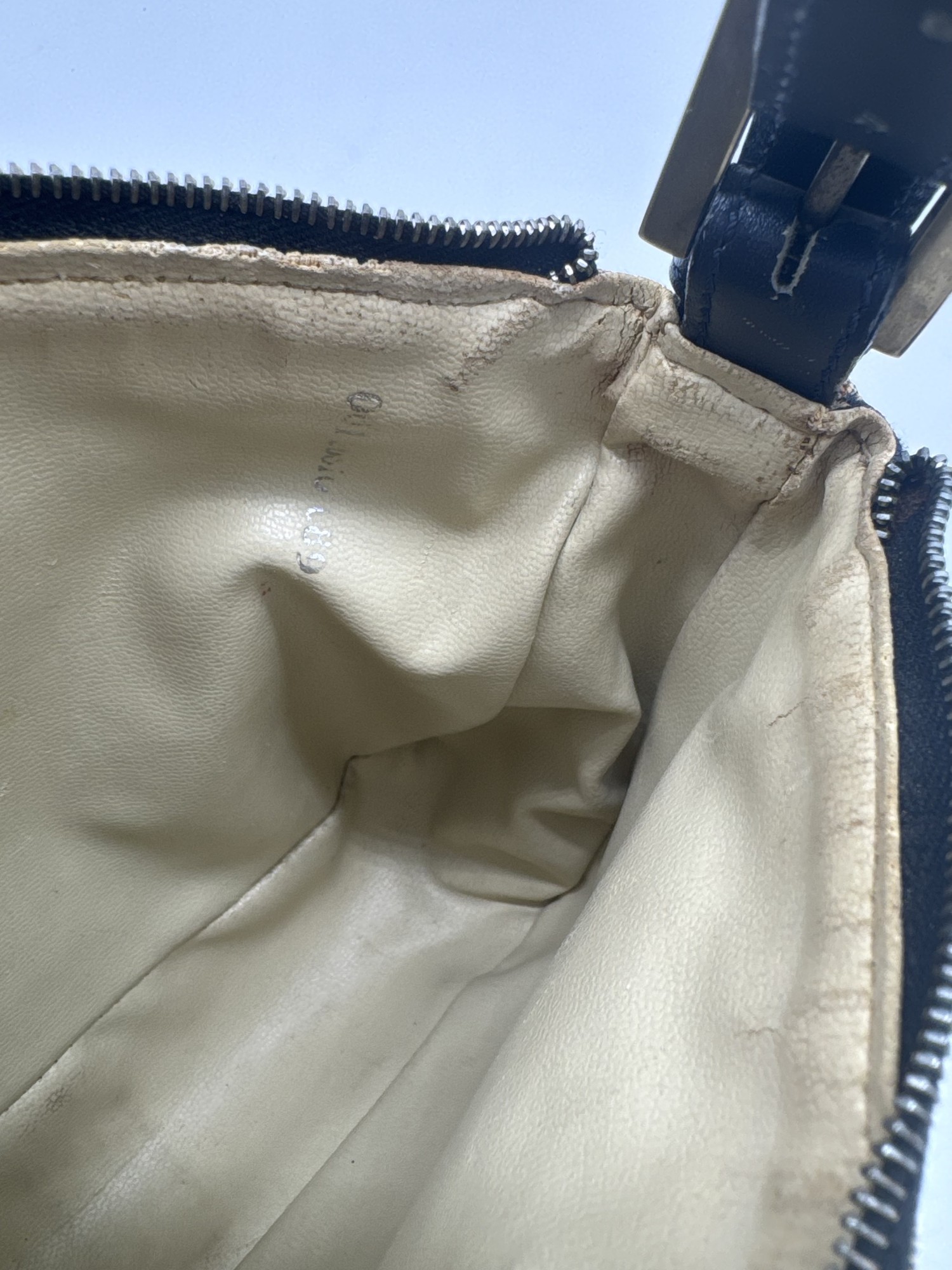 Fendi Zucca Navy Shoulder Bag