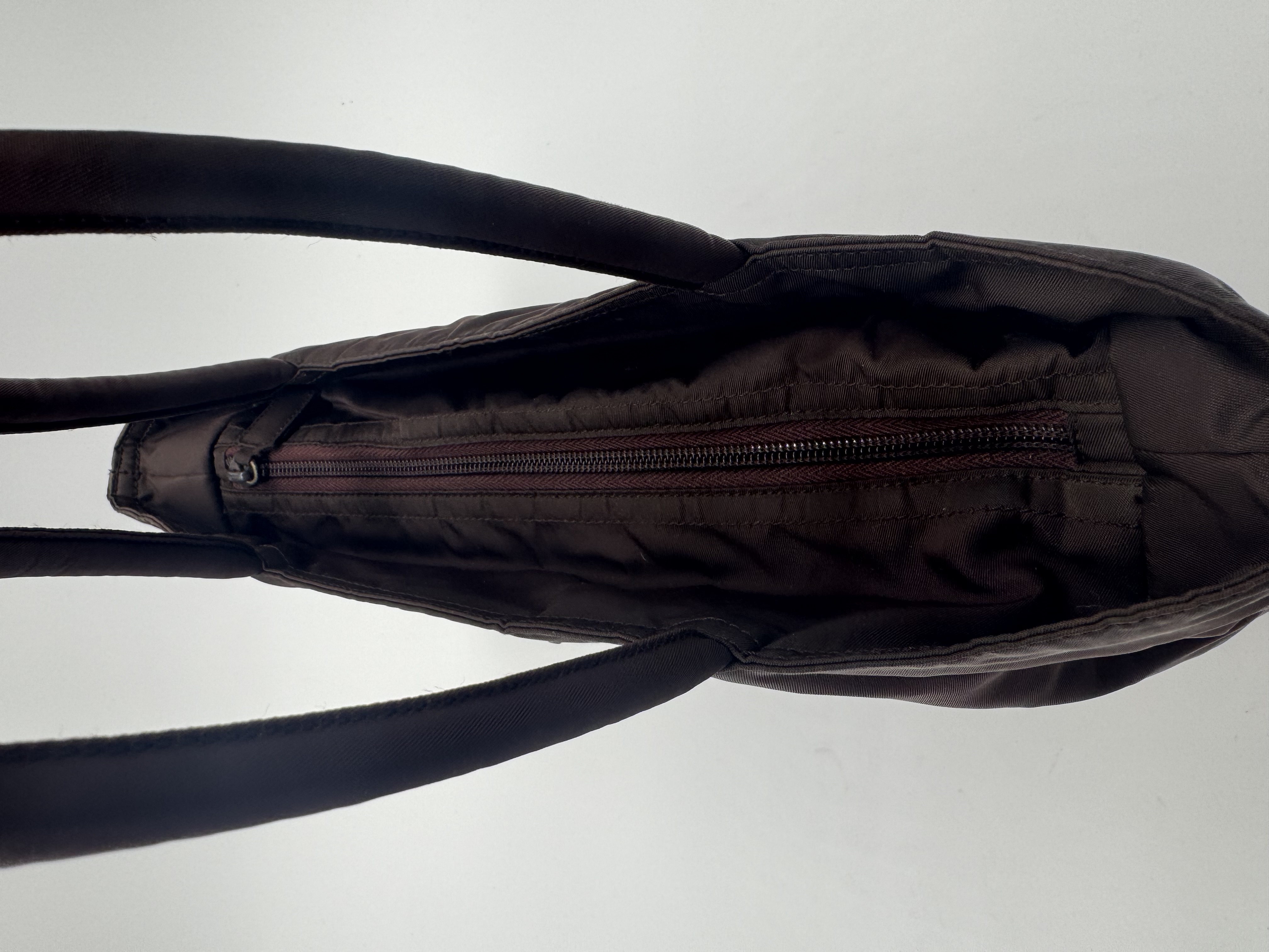 Prada Tessuto Nylon Brown Tote Bag
