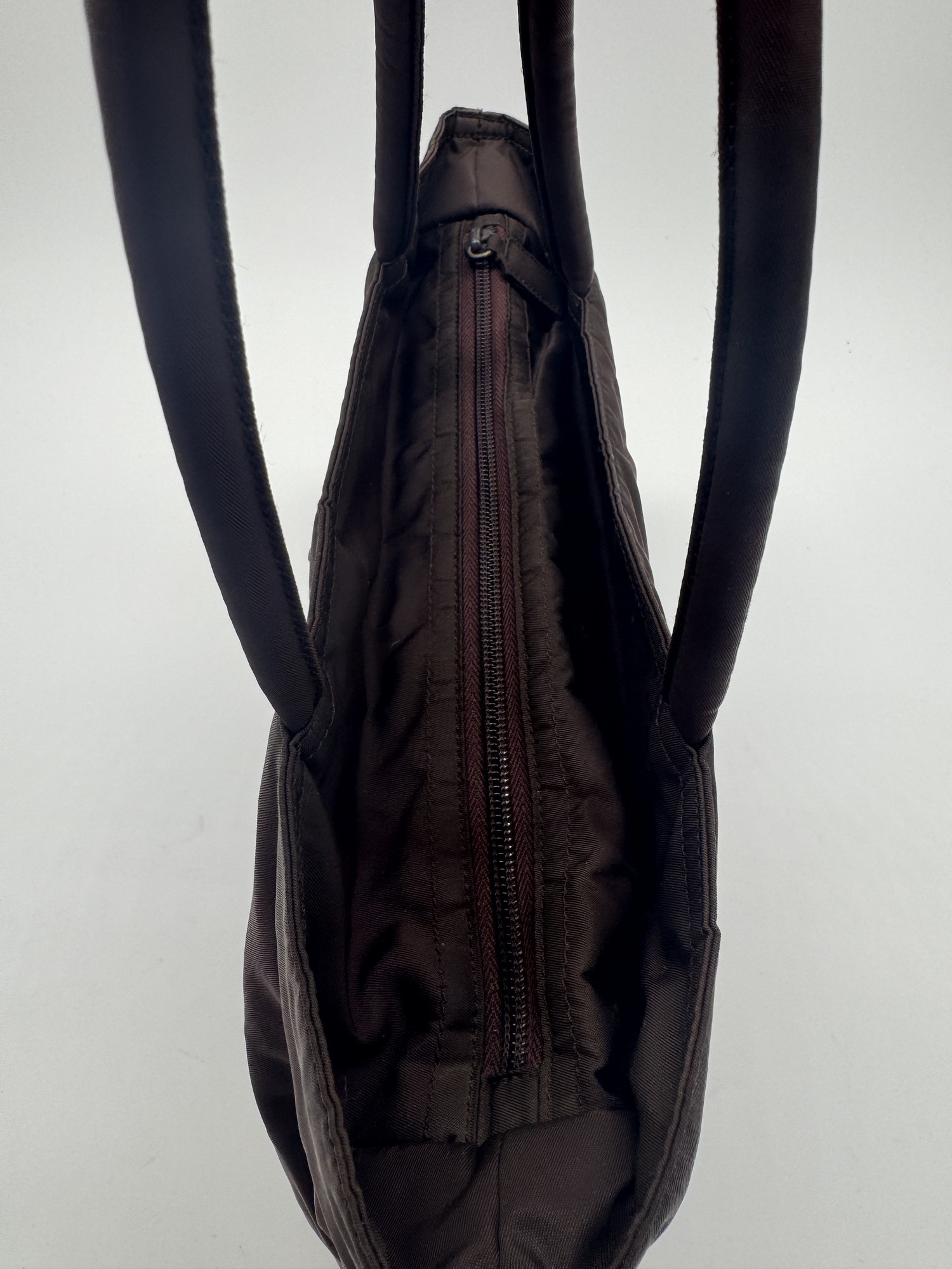 Prada Tessuto Nylon Brown Tote Bag