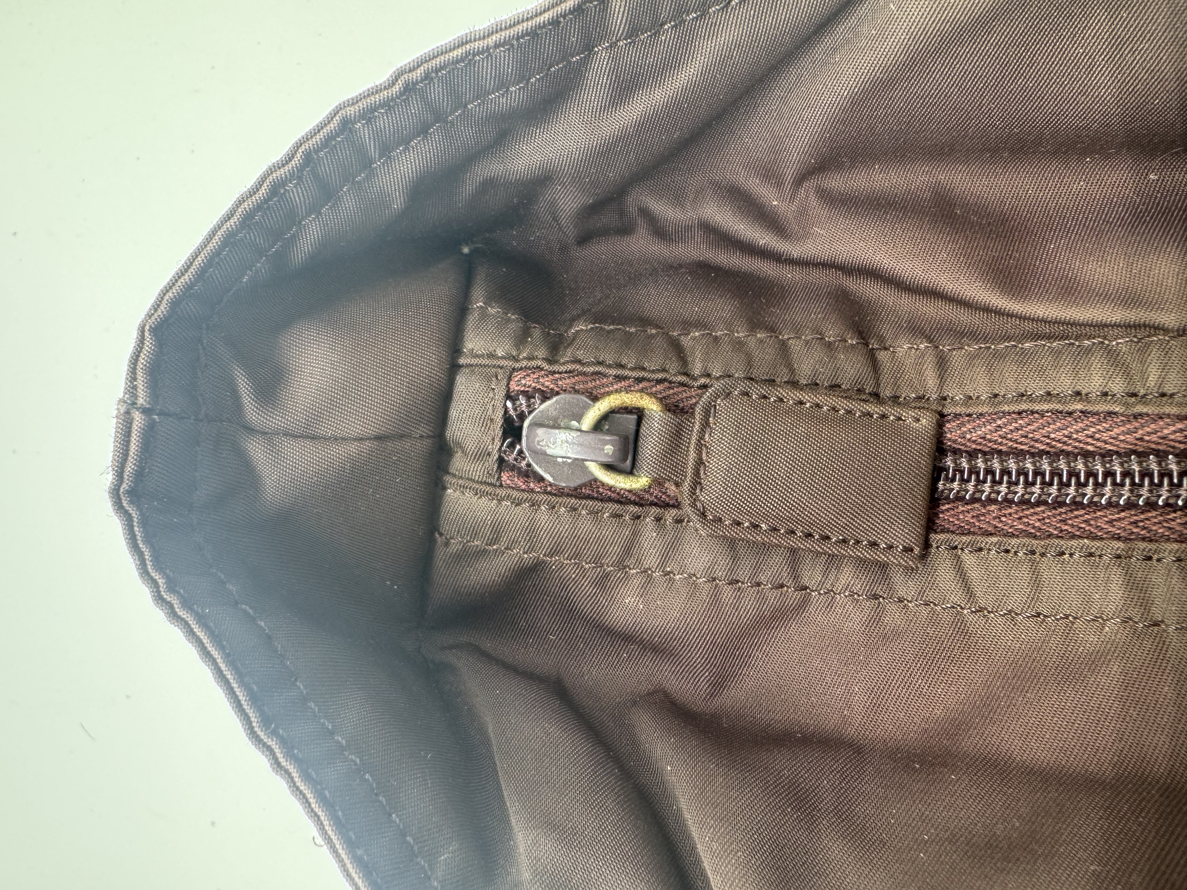 Prada Tessuto Nylon Brown Tote Bag