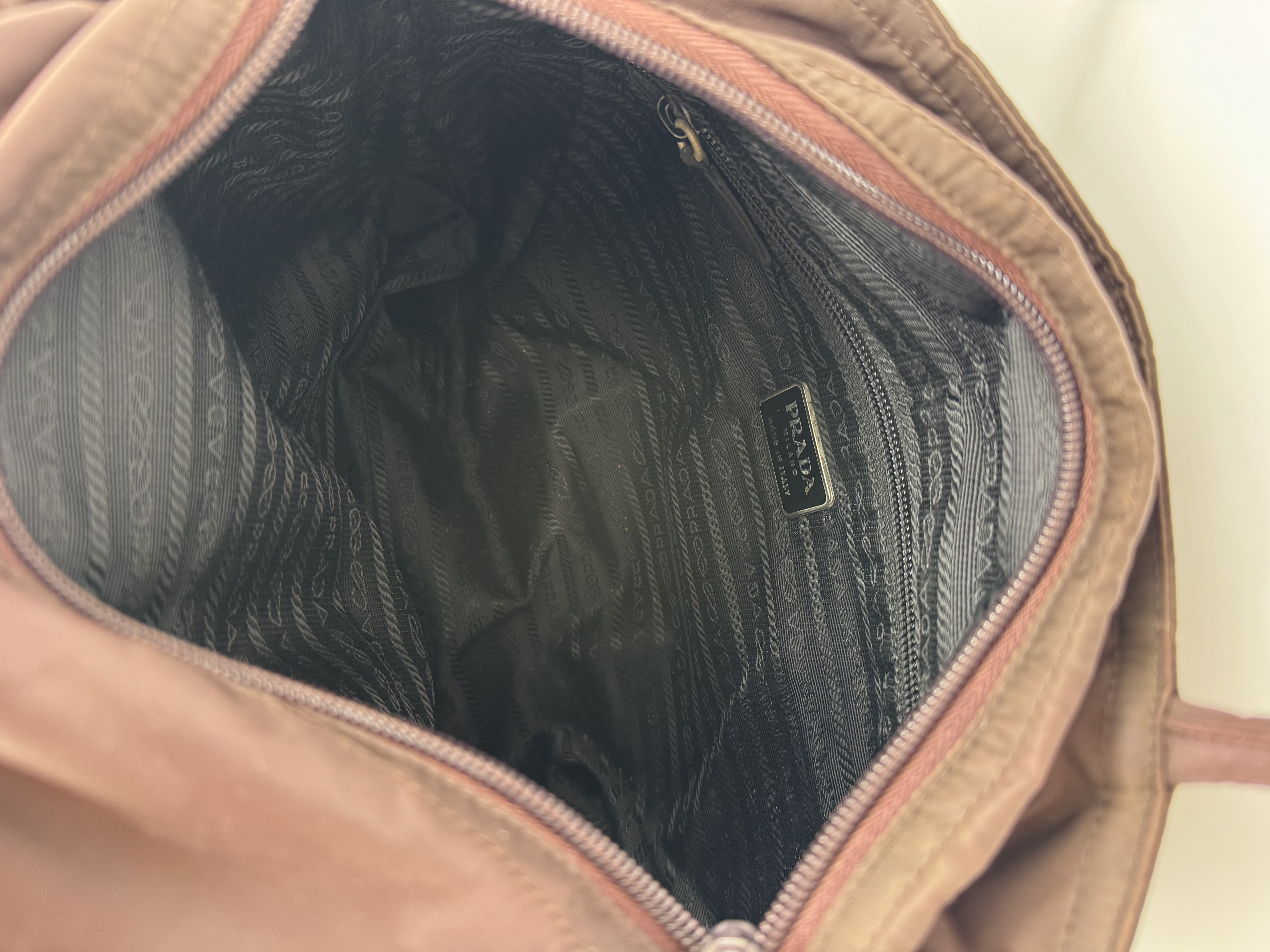 Prada Tessuto Nylon Brown Tote Bag