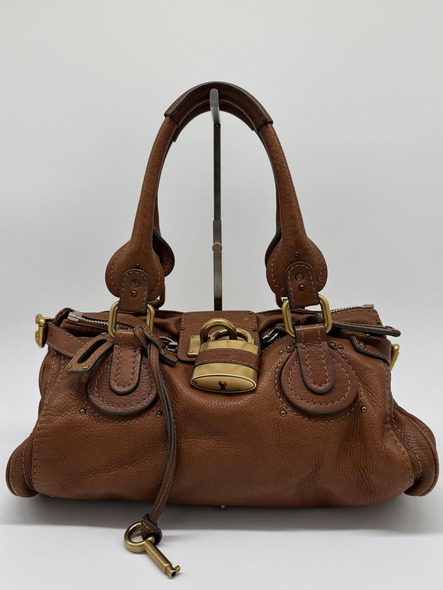 Chloe Paddington Leather Brown Handbag