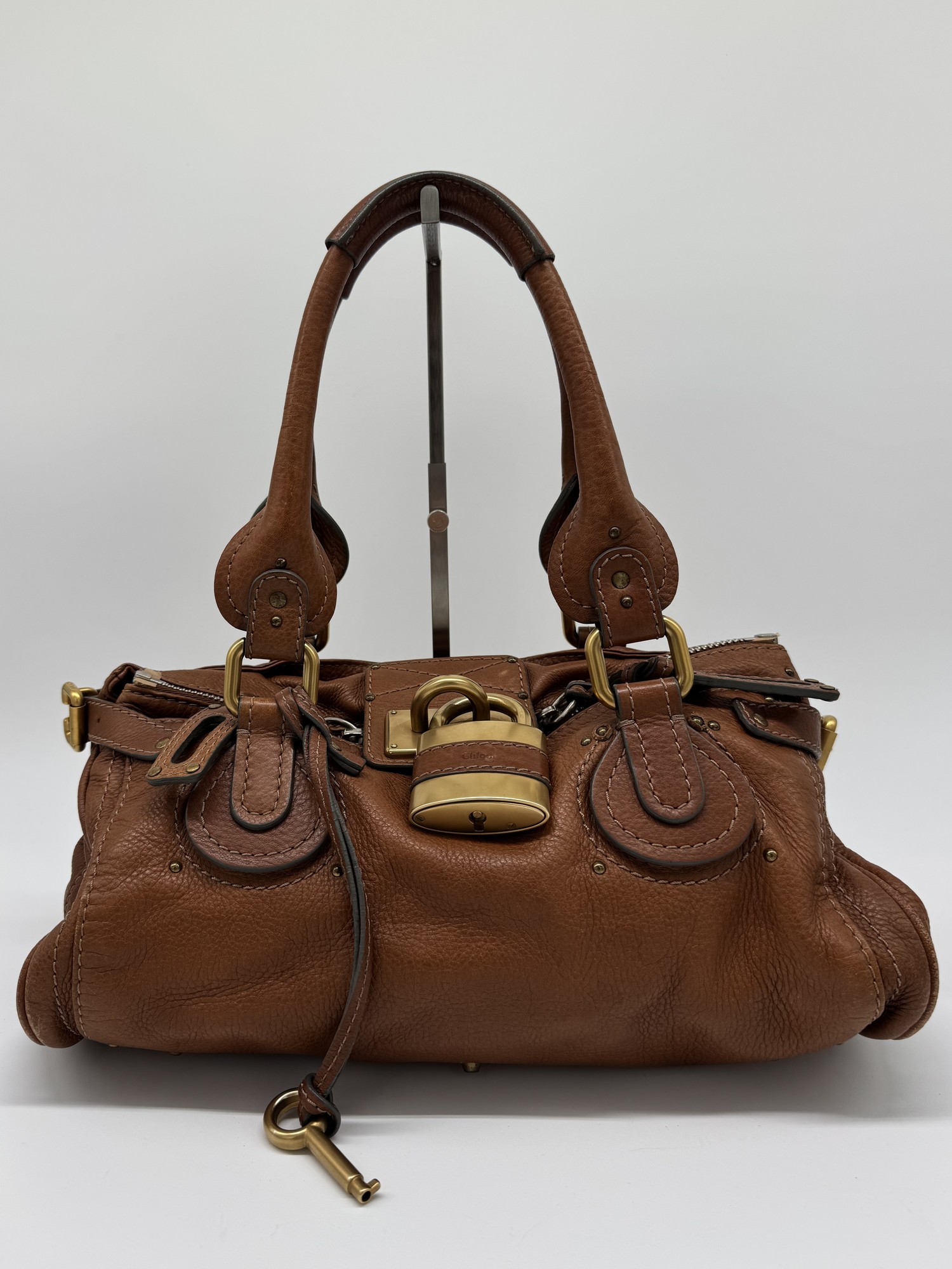 Chloe Paddington Leather Brown Handbag