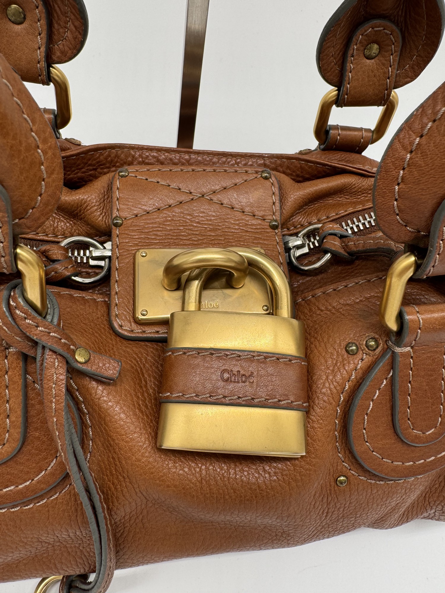 Chloe Paddington Leather Brown Handbag
