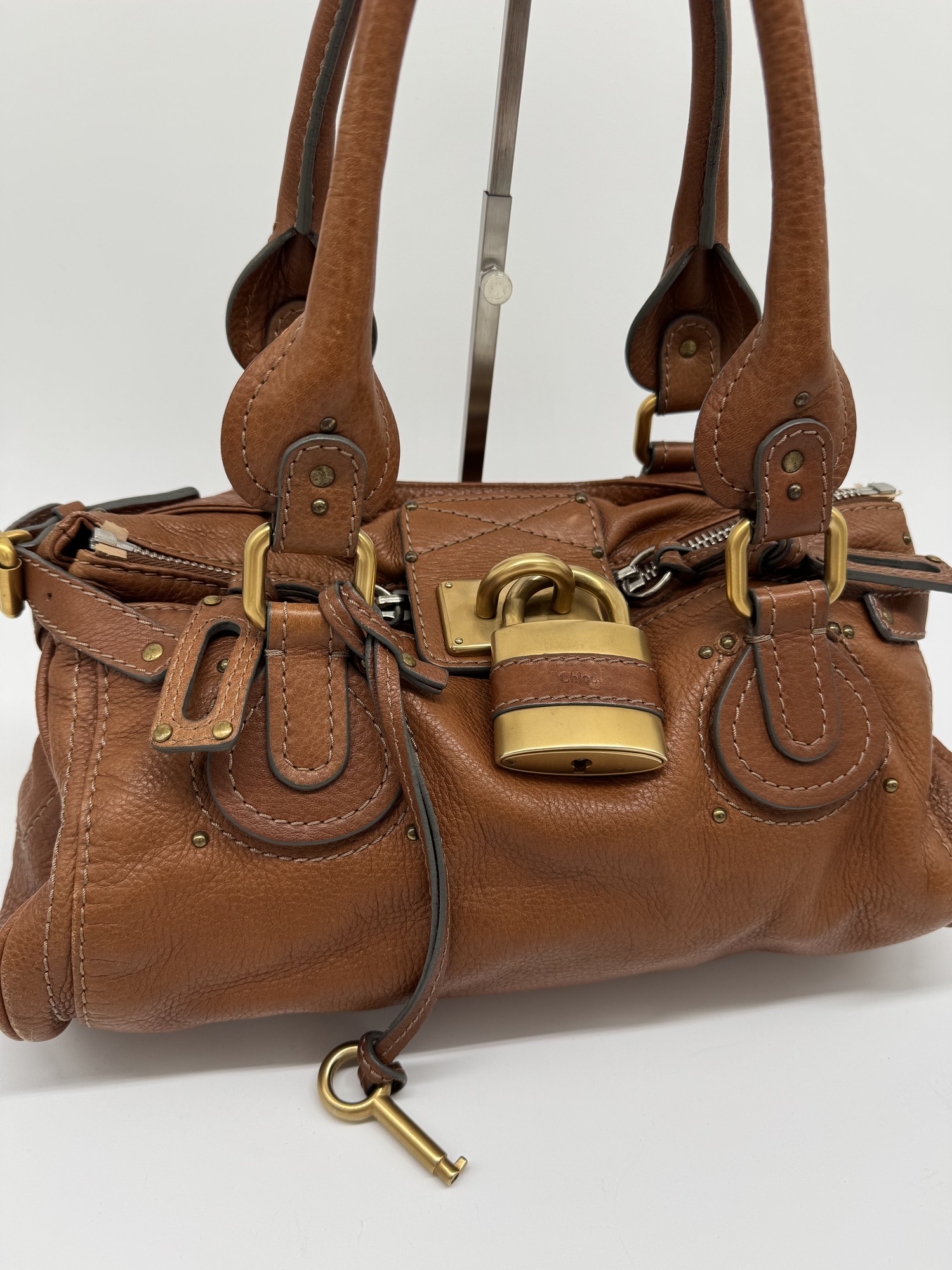 Chloe Paddington Leather Brown Handbag