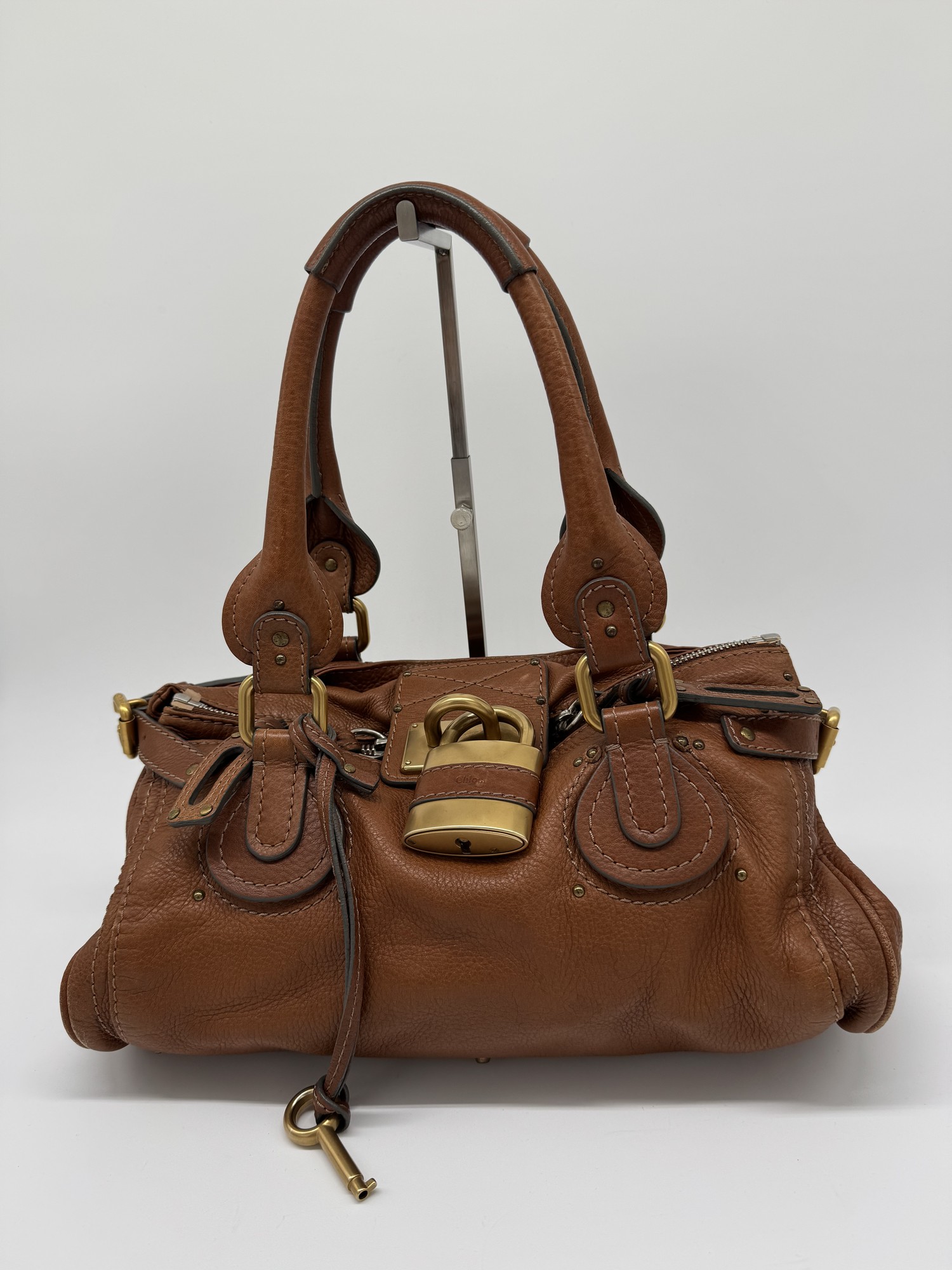 Chloe Paddington Leather Brown Handbag