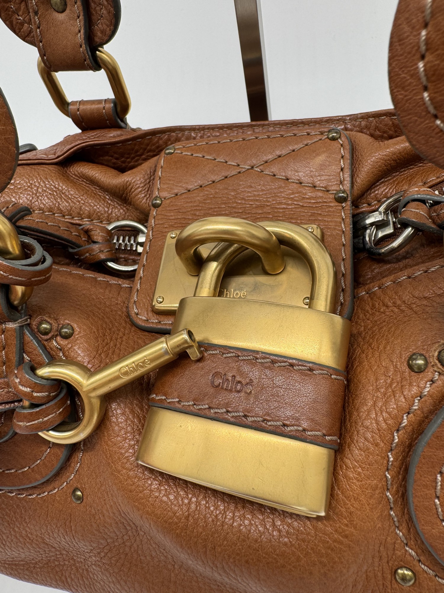 Chloe Paddington Leather Brown Handbag