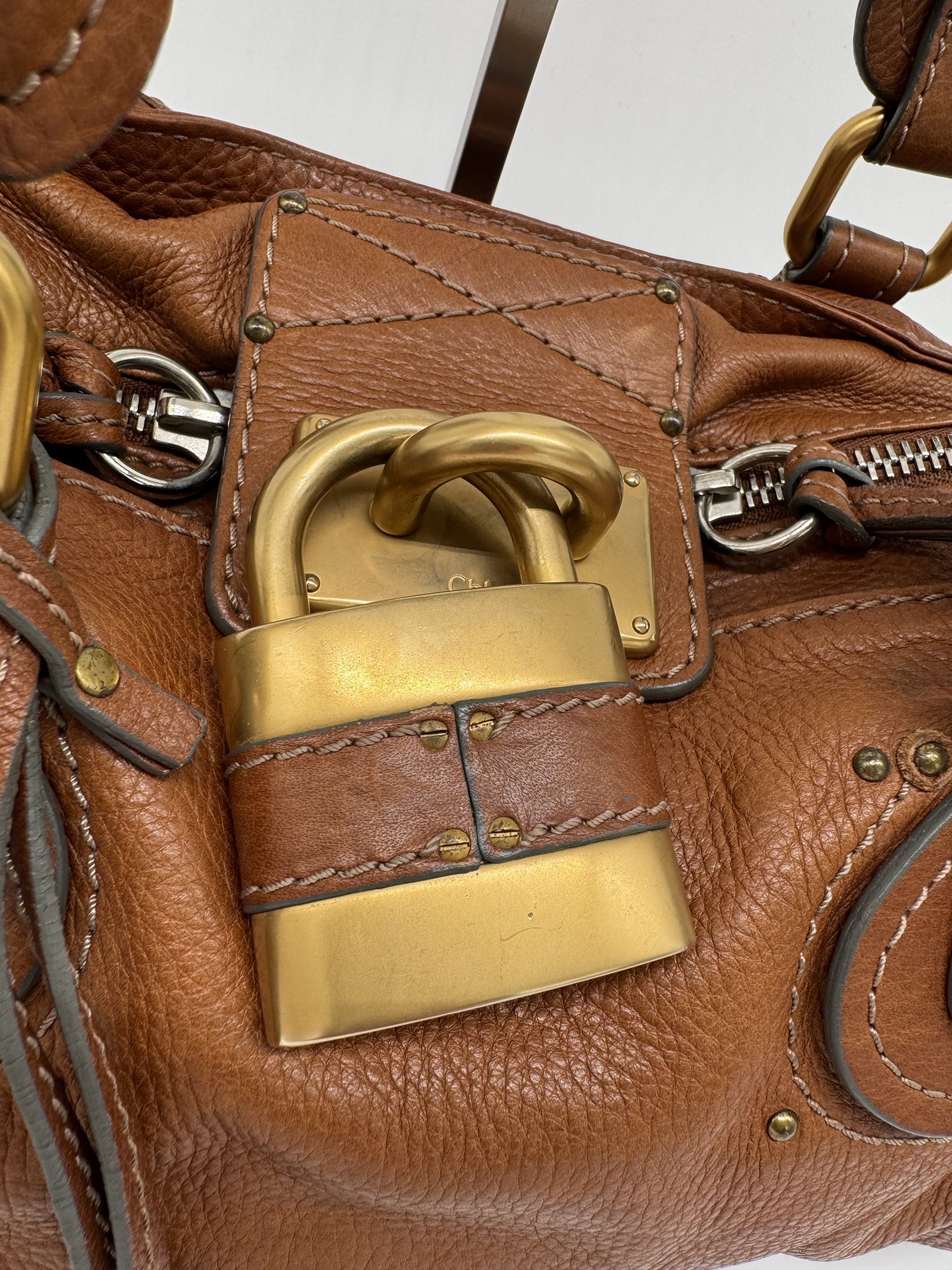 Chloe Paddington Leather Brown Handbag
