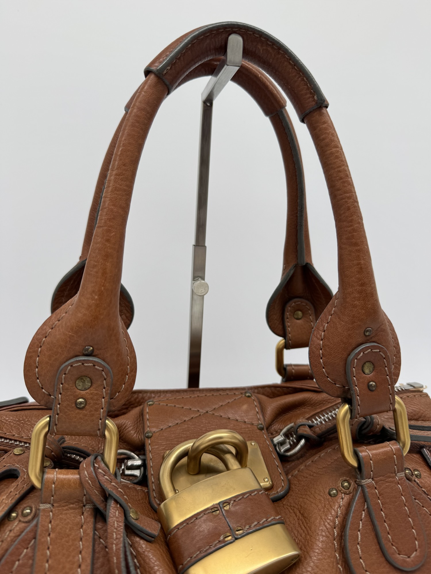 Chloe Paddington Leather Brown Handbag