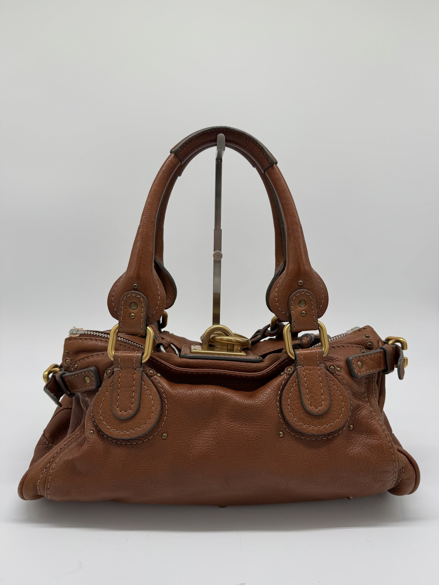 Chloe Paddington Leather Brown Handbag