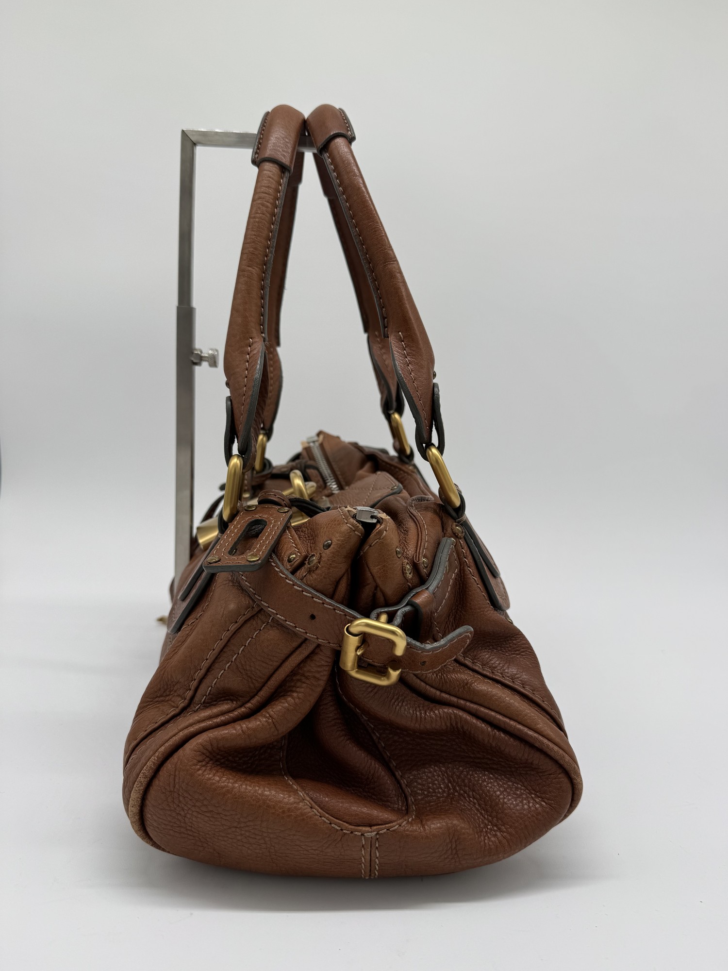 Chloe Paddington Leather Brown Handbag