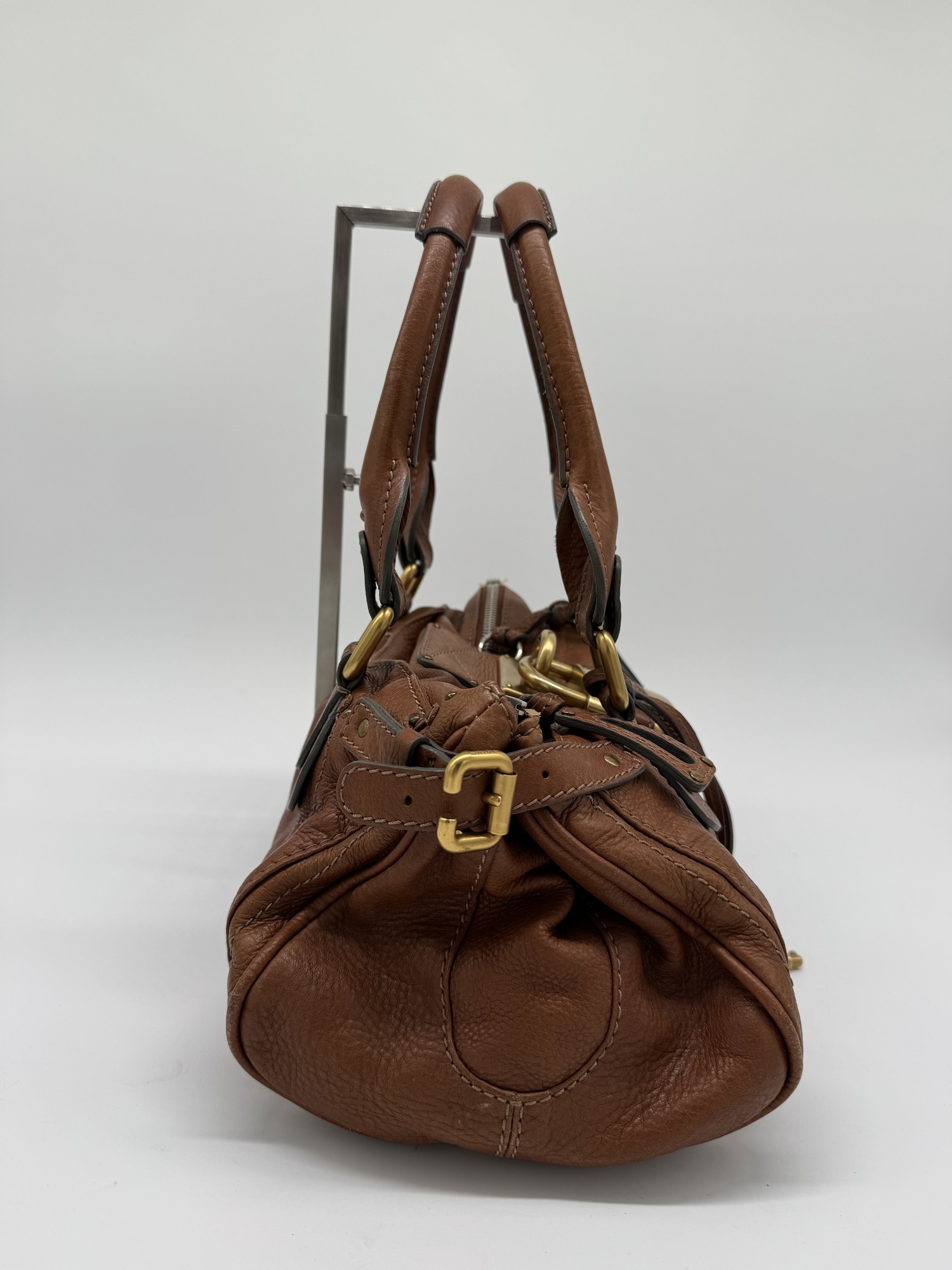 Chloe Paddington Leather Brown Handbag