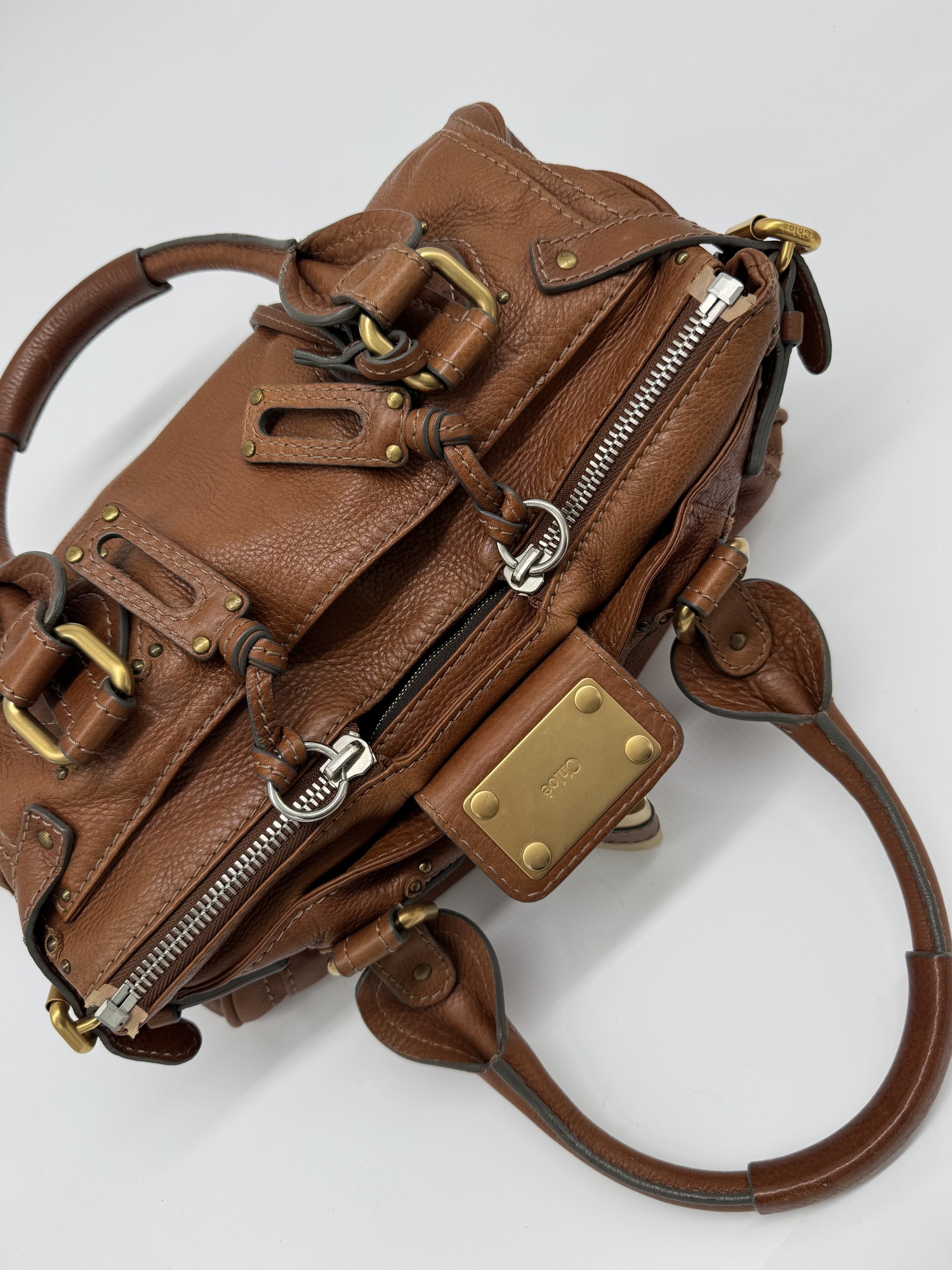 Chloe Paddington Leather Brown Handbag